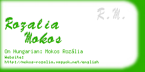 rozalia mokos business card