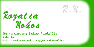 rozalia mokos business card